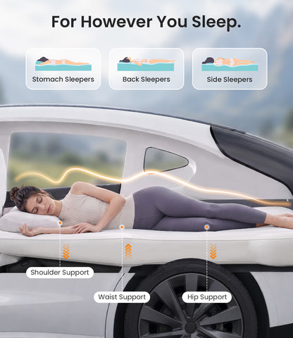 Tesla Model Y air mattress kit with pillows pump carry bag nozzles patches cable and manual