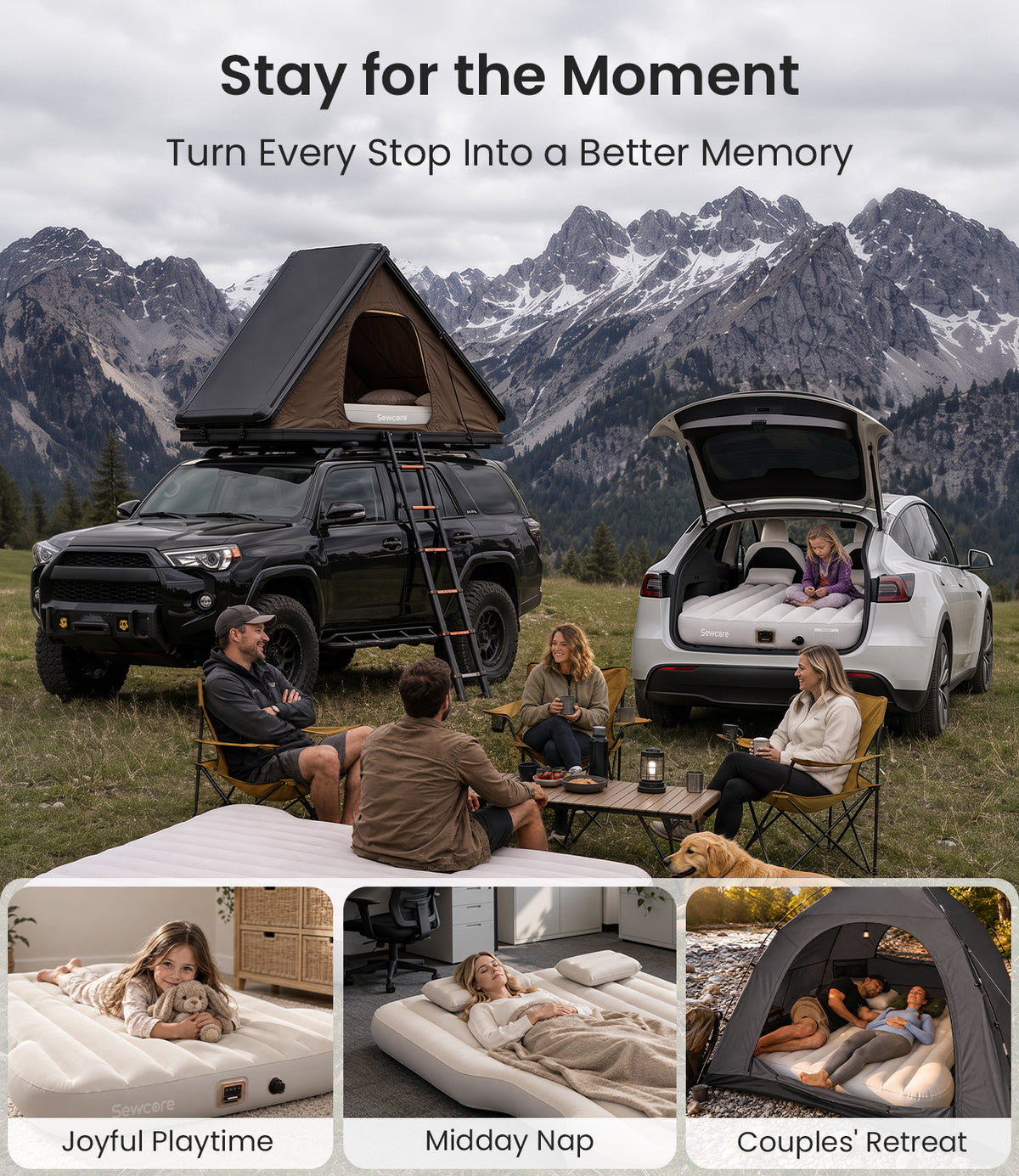 Air mattress designed for Tesla Model Y 2020 through 2026